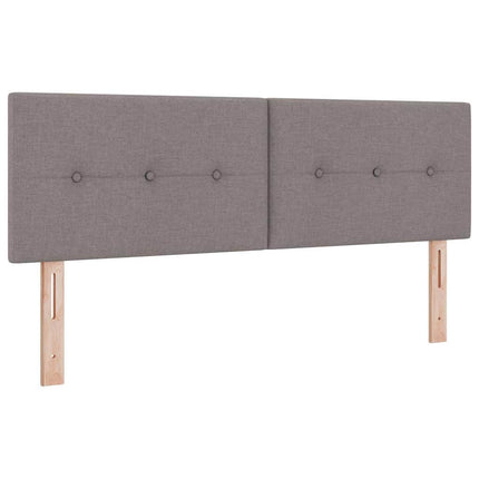 Box spring seng med hovedgærde Gråbrun 160 x 200 cm Stof