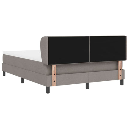 Box spring seng med hovedgærde Gråbrun 160 x 200 cm Stof