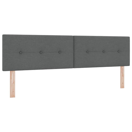 Box spring seng med hovedgærde Mørkegrå 180 x 200 cm Stof