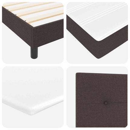 Box spring seng med hovedgærde Mørk Brun 180 x 200 cm Stof