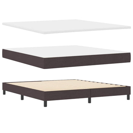 Box spring seng med hovedgærde Mørk Brun 180 x 200 cm Stof