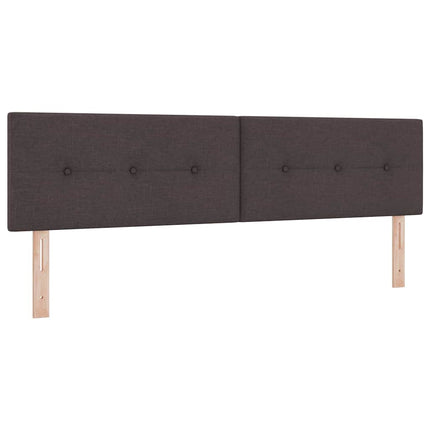 Box spring seng med hovedgærde Mørk Brun 180 x 200 cm Stof