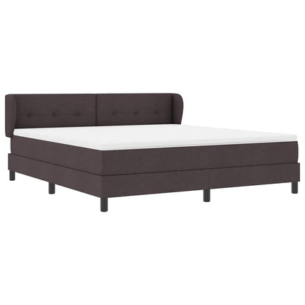Box spring seng med hovedgærde Mørk Brun 180 x 200 cm Stof