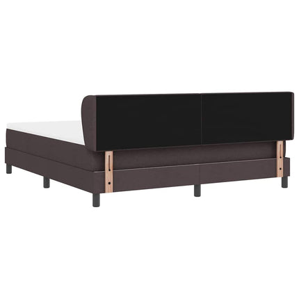 Box spring seng med hovedgærde Mørk Brun 180 x 200 cm Stof