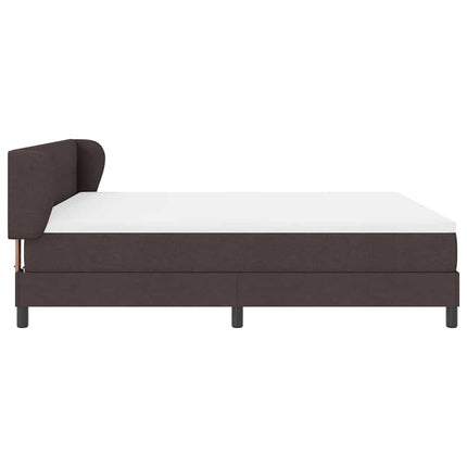 Box spring seng med hovedgærde Mørk Brun 180 x 200 cm Stof