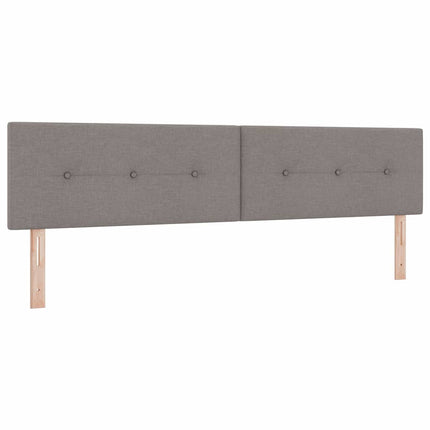 Box spring seng med hovedgærde Gråbrun 200 x 200 cm Stof