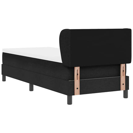 Box spring seng med hovedgærde Sort 80 x 200 cm Stof