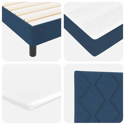 Box spring seng med hovedgærde Blå 140 x 190 cm Stof