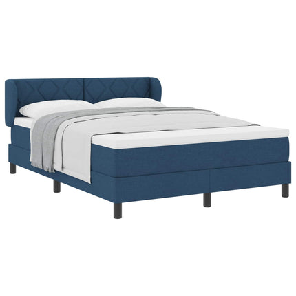 Box spring seng med hovedgærde Blå 140 x 190 cm Stof