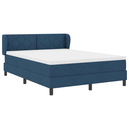 Box spring seng med hovedgærde Blå 140 x 190 cm Stof