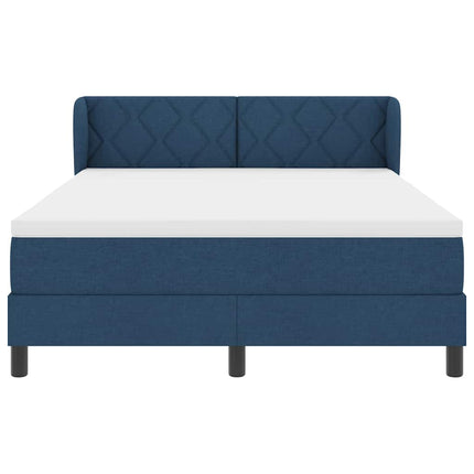 Box spring seng med hovedgærde Blå 140 x 190 cm Stof