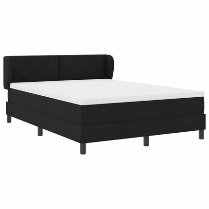 Box spring seng med hovedgærde Sort 140 x 200 cm Stof