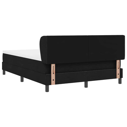 Box spring seng med hovedgærde Sort 140 x 200 cm Stof