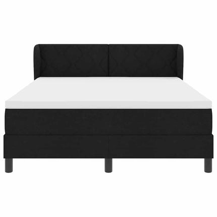 Box spring seng med hovedgærde Sort 140 x 200 cm Stof