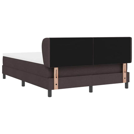 Box spring seng med hovedgærde Mørk Brun 140 x 200 cm Stof