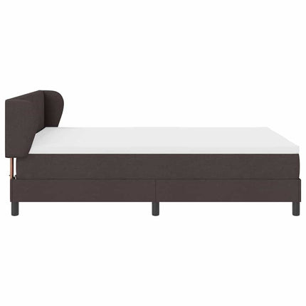 Box spring seng med hovedgærde Mørk Brun 140 x 200 cm Stof