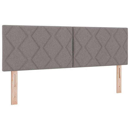Box spring seng med hovedgærde Gråbrun 140 x 200 cm Stof