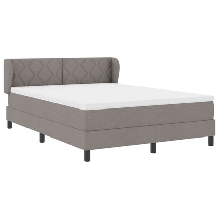 Box spring seng med hovedgærde Gråbrun 140 x 200 cm Stof