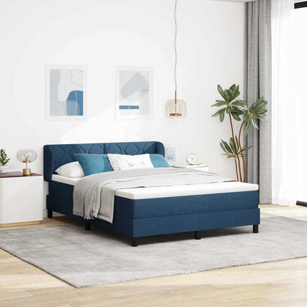 Box spring seng med hovedgærde Blå 140 x 200 cm Stof