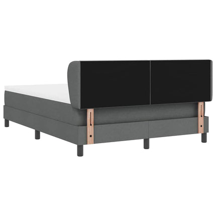 Box spring seng med hovedgærde Mørkegrå 160 x 200 cm Stof