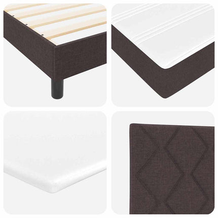 Box spring seng med hovedgærde Mørk Brun 160 x 200 cm Stof