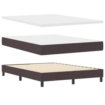 Box spring seng med hovedgærde Mørk Brun 160 x 200 cm Stof
