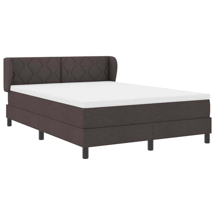 Box spring seng med hovedgærde Mørk Brun 160 x 200 cm Stof