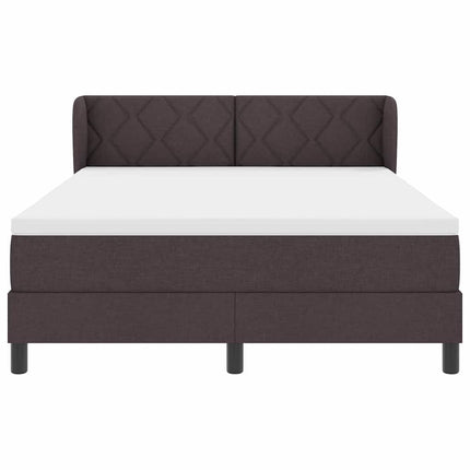 Box spring seng med hovedgærde Mørk Brun 160 x 200 cm Stof