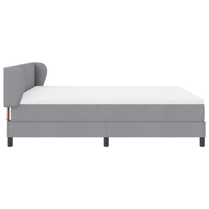 Box spring seng med hovedgærde Lysegrå 180 x 200 cm Stof