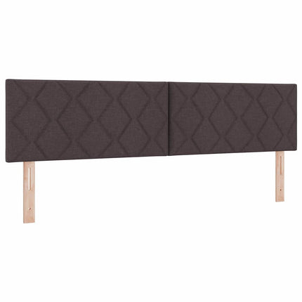 Box spring seng med hovedgærde Gråbrun 180 x 200 cm Stof