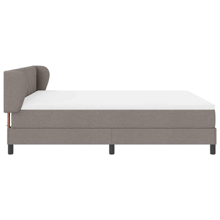 Box spring seng med hovedgærde Gråbrun 180 x 200 cm Stof