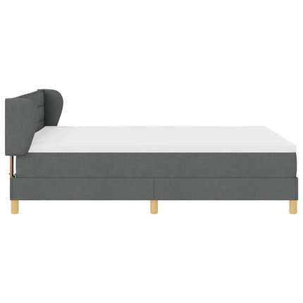 Box spring seng med madras Mørkegrå 140 x 190 cm Stof