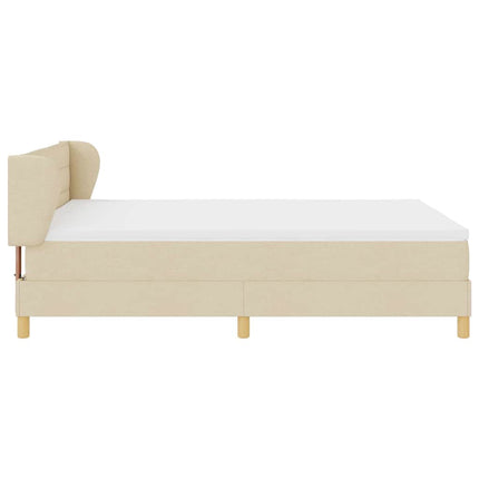 Box spring seng med madras Creme 140 x 190 cm Stof