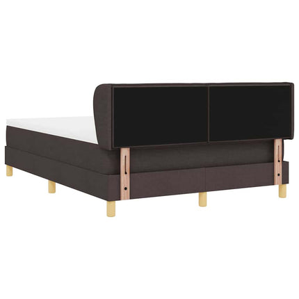 Box spring seng med madras Mørk Brun 140 x 200 cm Stof