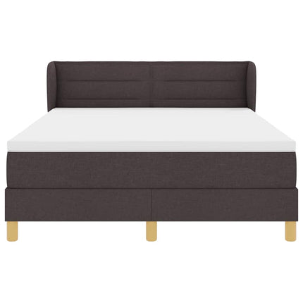 Box spring seng med madras Mørk Brun 140 x 200 cm Stof