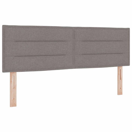 Box spring seng med hovedgærde Gråbrun 160 x 200 cm Stof
