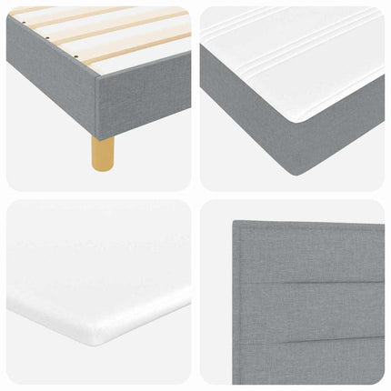 Box spring seng med madras Lysegrå 180 x 200 cm Stof