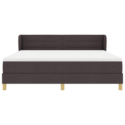 Box spring seng med madras Mørk Brun 180 x 200 cm Stof