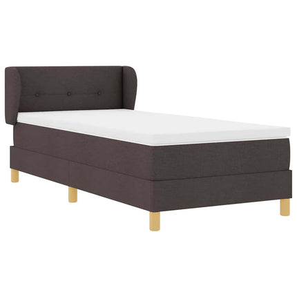 Box spring seng med hovedgærde Mørk Brun 90 x 200 cm Stof