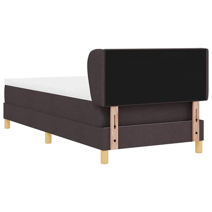 Box spring seng med hovedgærde Mørk Brun 90 x 200 cm Stof