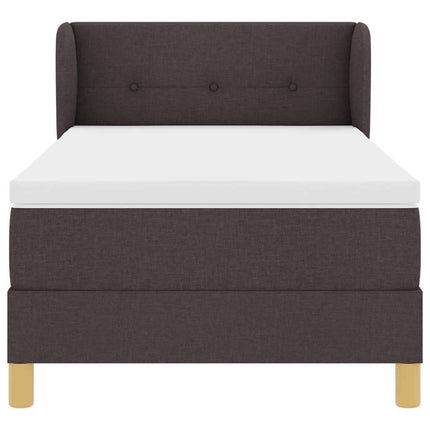 Box spring seng med hovedgærde Mørk Brun 90 x 200 cm Stof