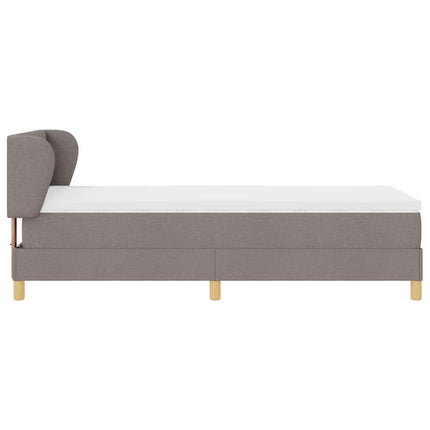 Box spring seng med hovedgærde Gråbrun 100 x 200 cm Stof