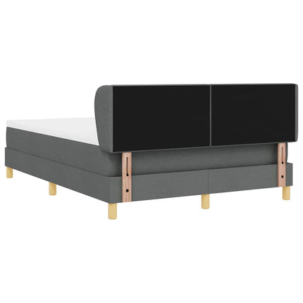 Box spring seng med hovedgærde Mørkegrå 160 x 200 cm Stof