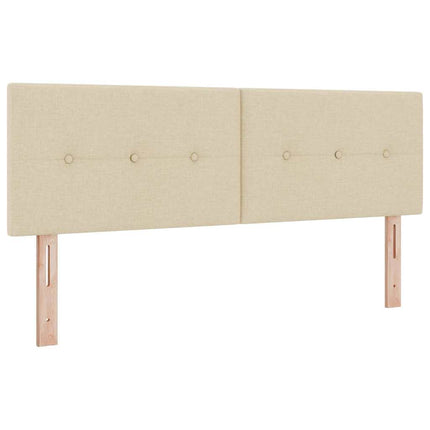 Box spring seng med hovedgærde Creme 160 x 200 cm Stof