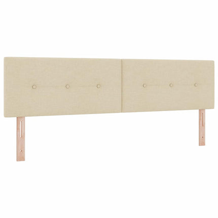Box spring seng med hovedgærde Creme 180 x 200 cm Stof