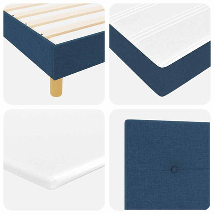 Box spring seng med hovedgærde Blå 180 x 200 cm Stof