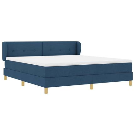 Box spring seng med hovedgærde Blå 180 x 200 cm Stof