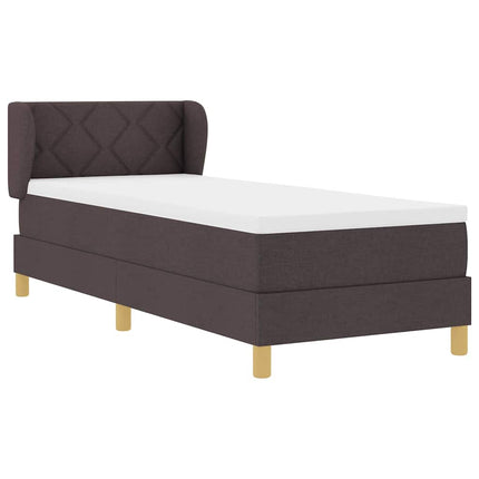 Box spring seng med hovedgærde Mørk Brun 80 x 200 cm Stof