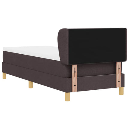 Box spring seng med hovedgærde Mørk Brun 80 x 200 cm Stof