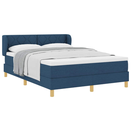 Box spring seng med hovedgærde Blå 140 x 190 cm Stof